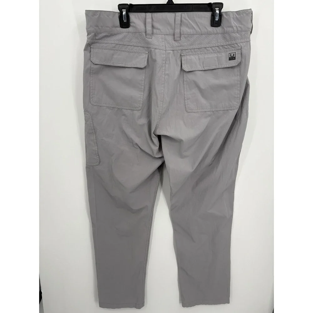 Huk Next Level Men's Fishing Performance Cargo Pants Gun Gray H2000174, XXL, 33" - Picture 5 of 8